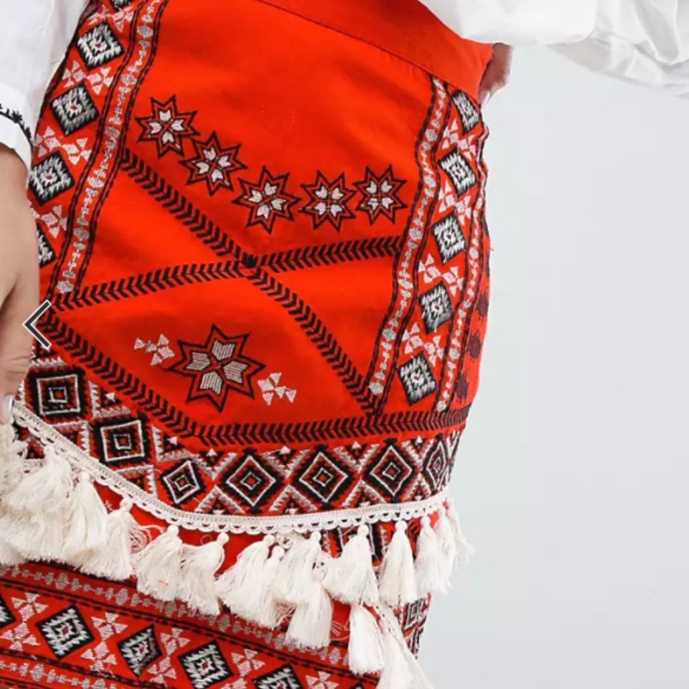 River Island Tassel Detail A-Line Mini Skirt